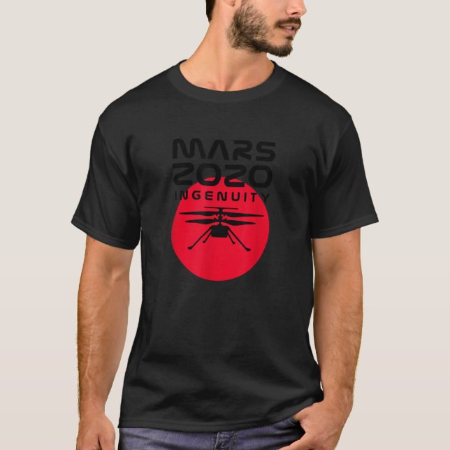 T-shirt JPL Mars Perseverance Ingenuity Hélicoptère 2020 K (Devant)