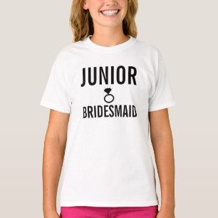 T-Shirt - Jr. Bridesmaid (Bling) Blanc