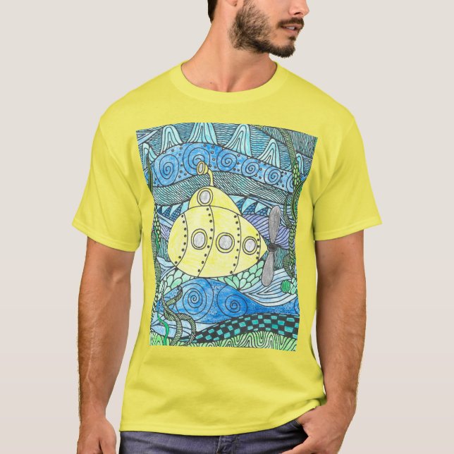 T-shirt JRG Sous-marin jaune (Devant)