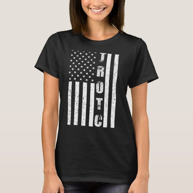 T-shirt Jrotc Us Junior Rotc Distressed Cool américain (Devant)