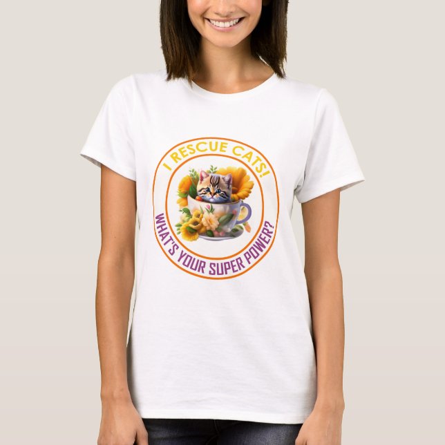 T-SHIRT J'SECOURT CATS ! (Devant)