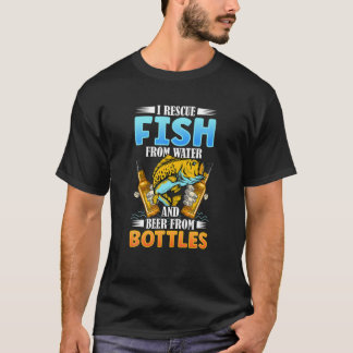 T-shirt J'Secourt Du Poisson À Partir De L'Eau Et De La Bi