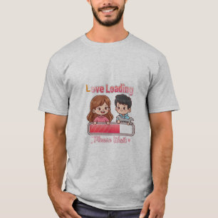T-shirt 'J'T'aime en chargement' - Graphique roman