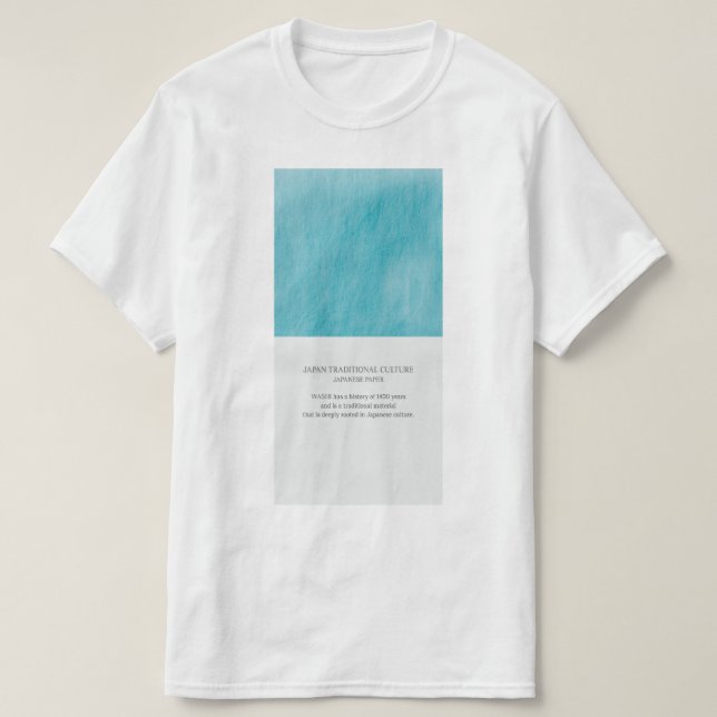 T-shirt JTC_和紙_turquoise (Design devant)
