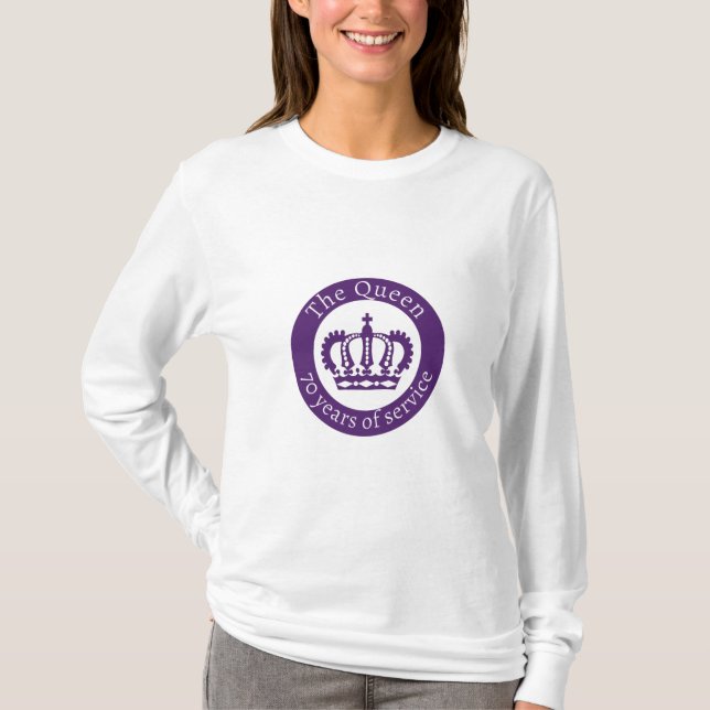 T-shirt Jubilé de la reine Elizabeth Platinum - La reine (Devant)