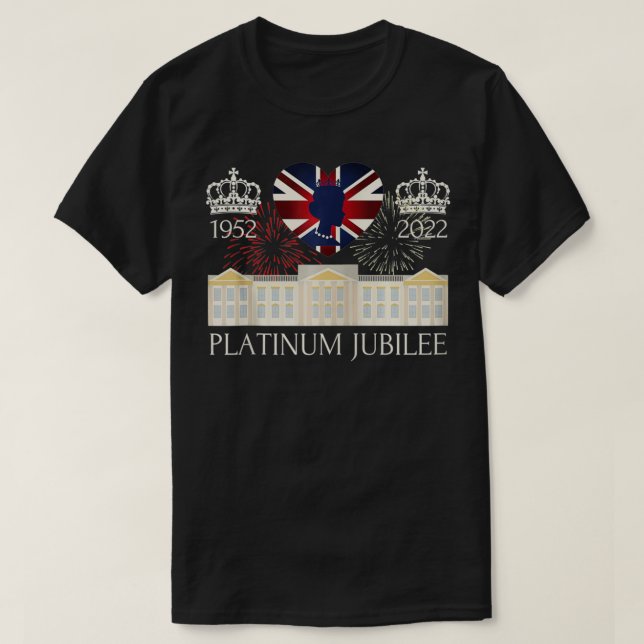 T-shirt Jubilé de platine de la monarchie de la Reine brit (Design devant)