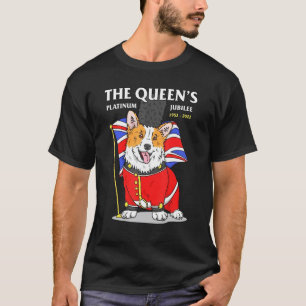 T-shirt Jubilé de platine de la Reine 1952 2022 Chien Cor