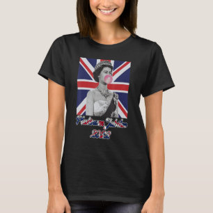 T-shirt Jubilé de platine de la reine britannique 70e anni