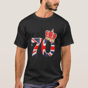 T-shirt Jubilé de platine féminin Reine Monarque britanniq