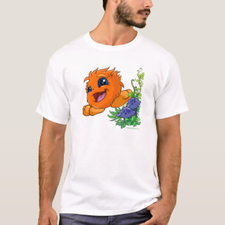 T-shirt JubJub orange heureux au central de Neopia
