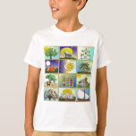 T-shirt Judaica 12 tribus d'art de l'Israël<br><div class="desc">Vous regardez la collection de conception de Lee Hiller. Habillement,  cadeaux et photographie de Lee Hiller d'objet de collection ou collection d'art numérique. Vous pouvez regarder sa photographie de nature chez http://HikeOurPlanet.com/ et suivre son blog de randonnée dans le parc national de Hot Springs.</div>