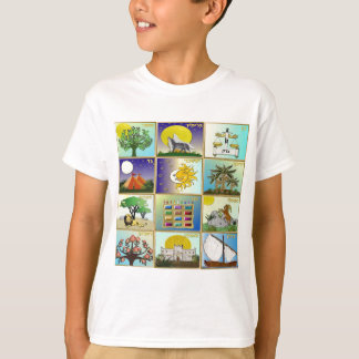 T-shirt Judaica 12 Tribus d'Israël Panneaux d'art