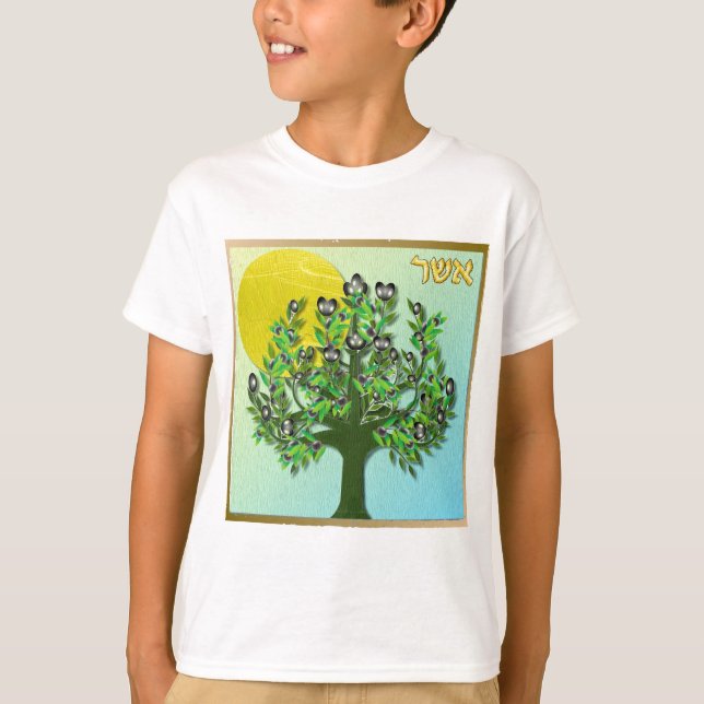 T-shirt Judaica 12 Tribus Israël Asher (Devant)