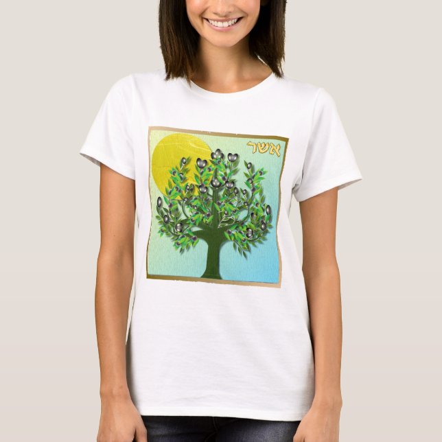 T-shirt Judaica 12 Tribus Israël Asher (Devant)