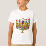 T-shirt Judaica Happy Hanukkah<br><div class="desc">You are viewing The Lee Hiller Designs Collection of Home and Office Decor, Apparel, Toxiques and Collectibles. The Designs include Lee Hiller Photographie et Mixed Media Digital Art Collection. You can view her her Nature photographiy at at http://HikeOurPlanet.com/ and follow her hiking blog within Hot Springs National Park.</div>