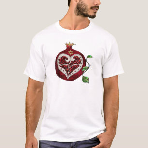 T-shirt Judaica Pomegranate Heart Hanoukka Rosh Hashanah