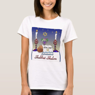 T-shirt Judaica Shabbat Shalom
