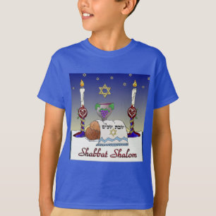 T-shirt Judaica Shabbat Shalom