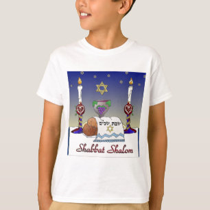 T-shirt Judaica Shabbat Shalom