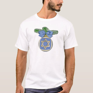 T-shirt Judaïque Hanoukka Star Of David Ornament Print