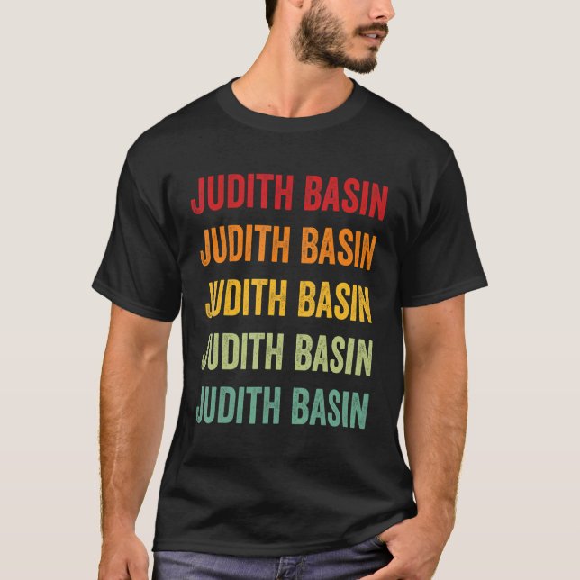 T-shirt Judith Basin Comté Montana Rainbow Text Design (Devant)