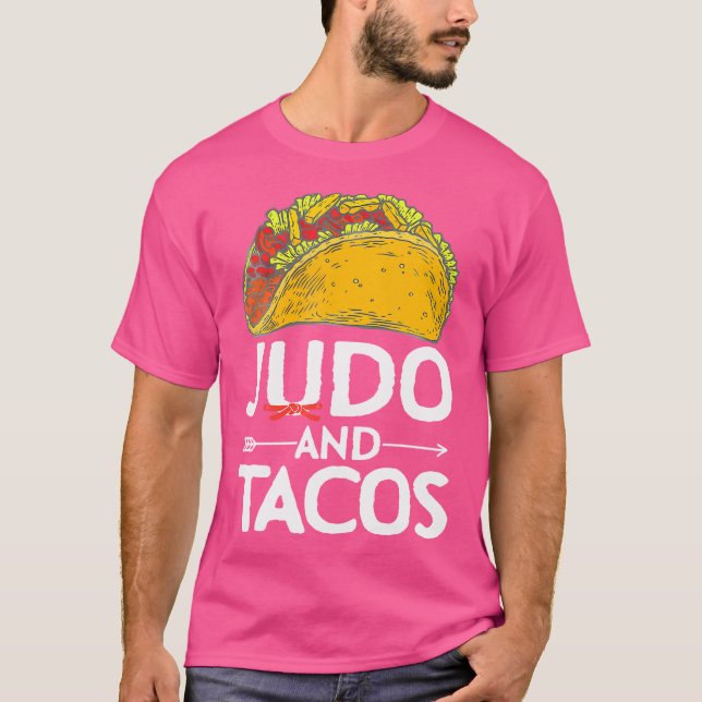 T-shirt Judo Et Tacos Aiment La Nourriture Mexicaine (Devant)