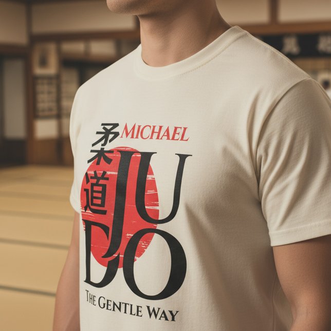 T-shirt Judo -Kanji, Soleil Levant (Créateur téléchargé)