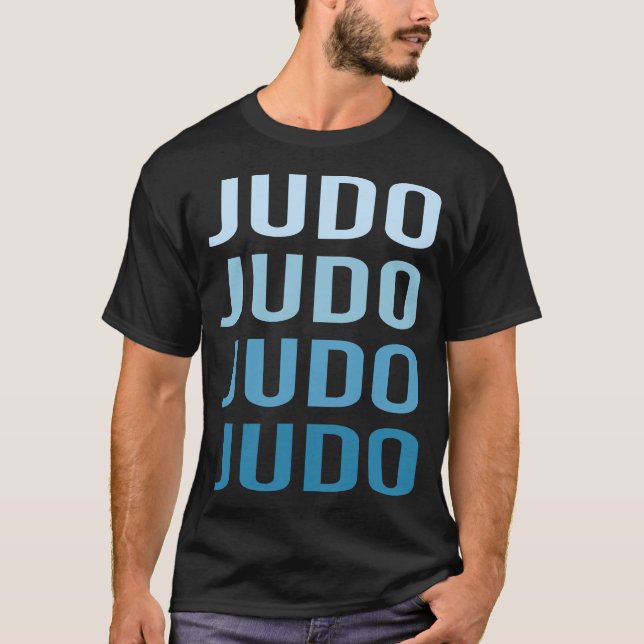 T-shirt Judo Texte Bleu (Devant)