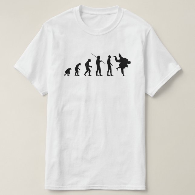 T-shirt Judoka Evolution Funny Judo meme Bv (Design devant)