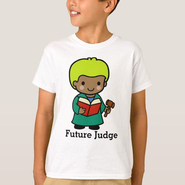 T-shirt Juge futur avec Book et Gavel (Devant)