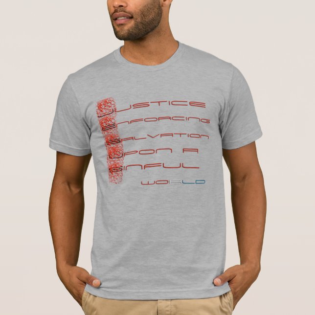 T-shirt Juge imposant le salut sur un monde pécheur (Devant)