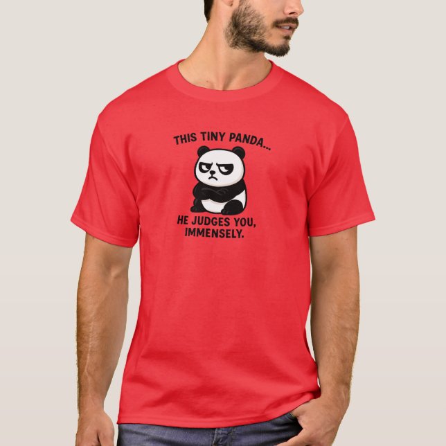 T-shirt jugement panda grincheux (Devant)