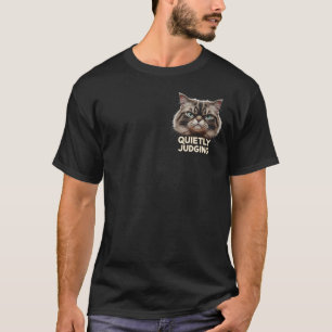 T-shirt Jugement silencieux du mème de chat