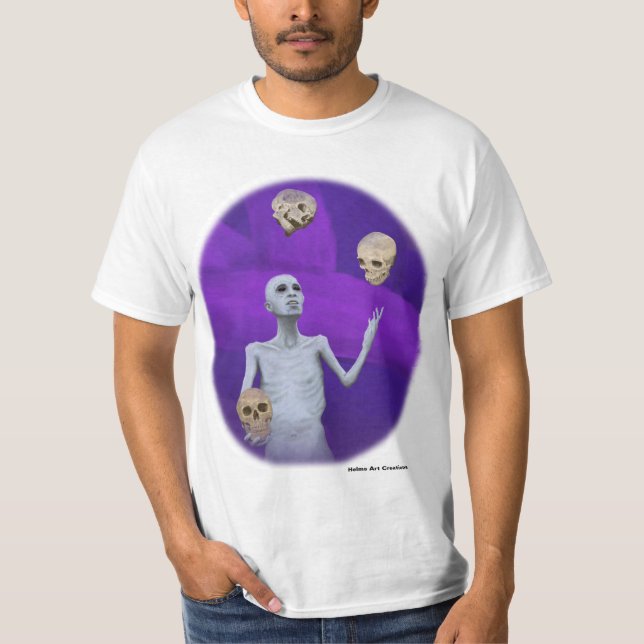 T-shirt Juggler Jongler crânes Imaginaire chemise d'art (Devant)