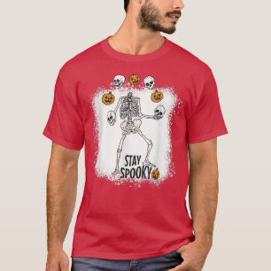 T-shirt Juggler Spooky Skeleton Halloween Pumkin Costume