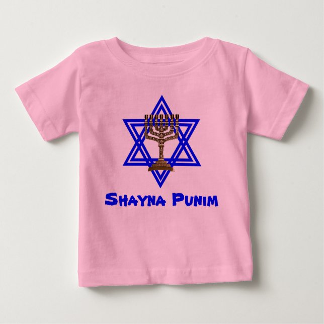 T-shirt juif d'enfants en bas âge de Shayna Punim (Devant)