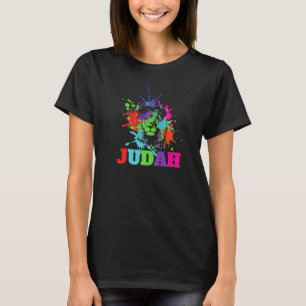 T-shirt Juif Hébreu Israélite Minorah Tribu De Juda Lio