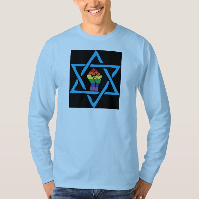 T-shirt Juif noir gai (Devant)