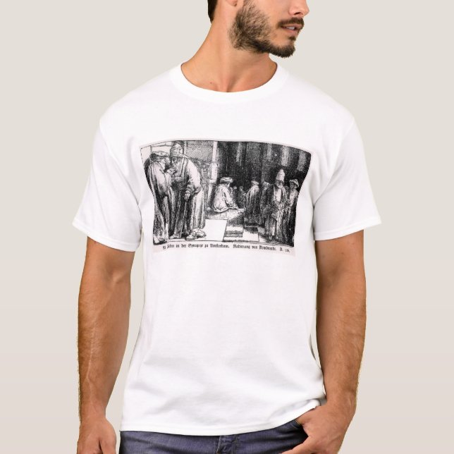 T-shirt Juifs dans la synagogue à Amsterdam (Devant)