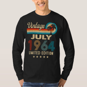 T-shirt Juillet 1964 58e anniversaire Vintage
