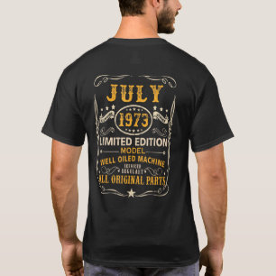 T-shirt Juillet 1973 48e anniversaire Hommes Femmes 48 ans