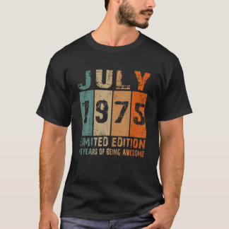 T-shirt Juillet 1975 Edition Limitée 46E Anniversaire 46 A