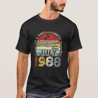 T-shirt Juillet 1988 Limited Edition tenue Retro 33E Anniv