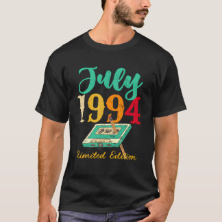 T-shirt Juillet 1994 Cassette Vintage 29E Anniversaire Re