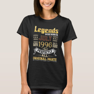 T-shirt Juillet 1996 26 Ans 26 Légendes Anniversaires Bor