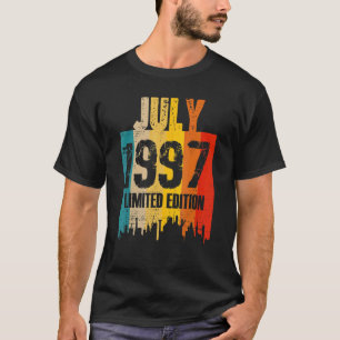 T-shirt Juillet 1997 25 Ans Anniversaire Vintage
