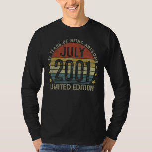 T-shirt Juillet 2001 21e anniversaire 21 ans