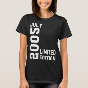 T-shirt Juillet 2005 Bonne fête d'anniversaire