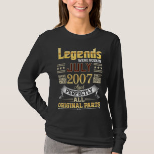 T-shirt Juillet 2007 15 Ans 15 Anniversaires Légendes Bor