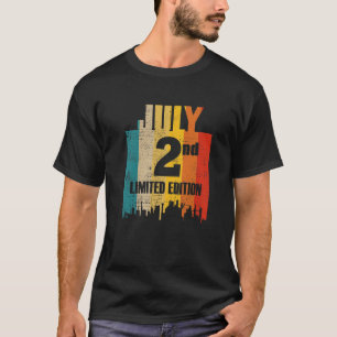 T-shirt Juillet 2 Edition Limitée Juillet 2E Jour Mois 7 
